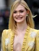 Elle Fanning at the Miu Miu Fashion Show in Paris