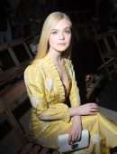 Elle Fanning at the Miu Miu Fashion Show in Paris
