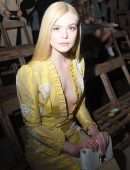 Elle Fanning at the Miu Miu Fashion Show in Paris