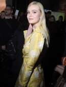 Elle Fanning at the Miu Miu Fashion Show in Paris