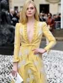 Elle Fanning at the Miu Miu Fashion Show in Paris