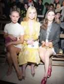Elle Fanning at the Miu Miu Fashion Show in Paris
