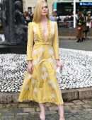 Elle Fanning at the Miu Miu Fashion Show in Paris
