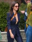 Emily Ratajkowski Braless Cleavage, Out in New York