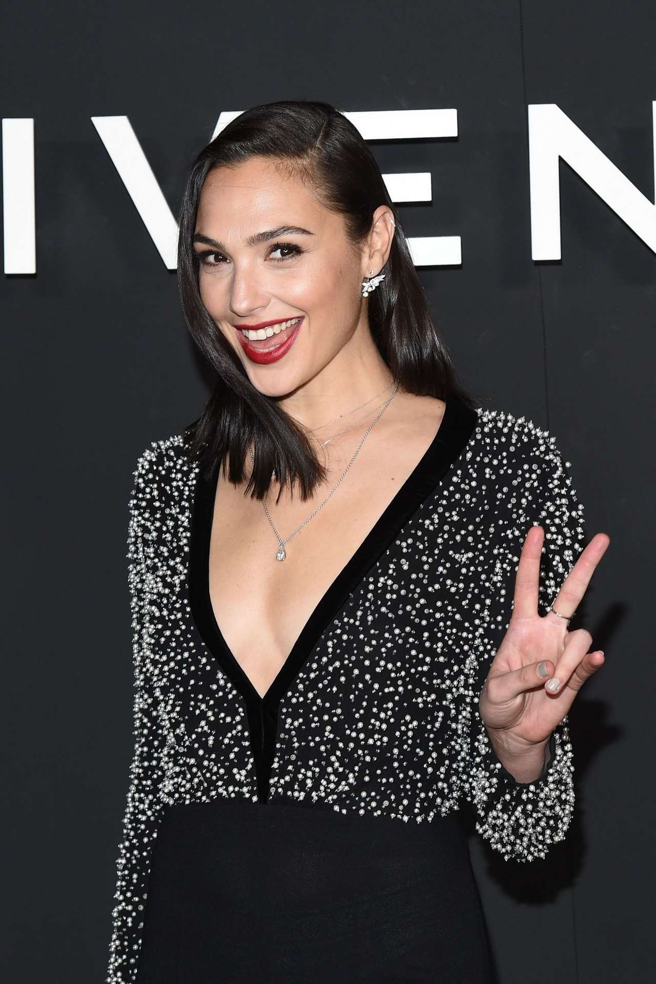 Gal Gadot at Givenchy Show During Paris Fashion Week