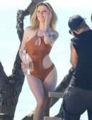 Ireland Baldwin in “138 Water” Swimsuit Photoshoot Candids in Malibu