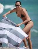 Irina Shayk in Thong Bikini at in Miami Beach