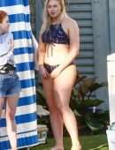 Iskra Lawrence in Bikini on Set of a Photoshoot in Miami