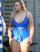 Iskra Lawrence in Bikini on Set of a Photoshoot in Miami