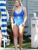 Iskra Lawrence in Bikini on Set of a Photoshoot in Miami