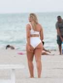 Iskra Lawrence Booty in Swimsuit, Photoshoot in Miami Beach