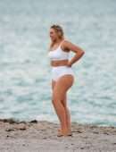 Iskra Lawrence Booty in Swimsuit, Photoshoot in Miami Beach