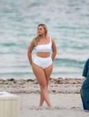Iskra Lawrence Booty in Swimsuit, Photoshoot in Miami Beach
