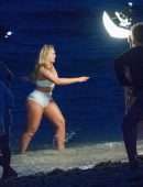 Iskra Lawrence Booty in Swimsuit, Photoshoot in Miami Beach