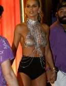 Izabel Goulart Braless Out at Carnival in Rio De Janeiro