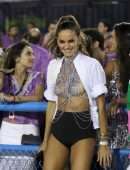 Izabel Goulart Braless Out at Carnival in Rio De Janeiro