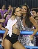 Izabel Goulart Braless Out at Carnival in Rio De Janeiro