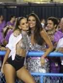 Izabel Goulart Braless Out at Carnival in Rio De Janeiro