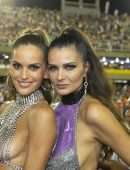 Izabel Goulart Braless Out at Carnival in Rio De Janeiro