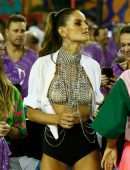 Izabel Goulart Braless Out at Carnival in Rio De Janeiro