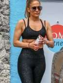 Jennifer Lopez Outside a Gym in Miami