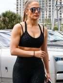 Jennifer Lopez Outside a Gym in Miami