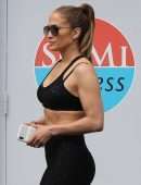 Jennifer Lopez Outside a Gym in Miami