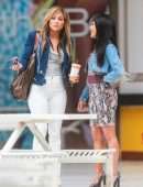 Jennifer Lopez Booty in Jeans and Constance Wu on the Set of 'Hustlers' in NYC