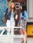Jennifer Lopez Booty in Jeans and Constance Wu on the Set of 'Hustlers' in NYC