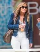 Jennifer Lopez Booty in Jeans and Constance Wu on the Set of 'Hustlers' in NYC