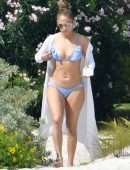 Jennifer Lopez Booty in Bikini at a Beach in The Bahamas