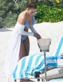 Jennifer Lopez Booty in Bikini at a Beach in The Bahamas