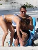 Jennifer Lopez Booty in Bikini at a Beach in The Bahamas
