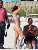Jennifer Lopez Booty in Bikini at a Beach in The Bahamas
