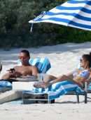 Jennifer Lopez Booty in Bikini at a Beach in The Bahamas