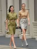 Josephine Skriver and Adriana Lima at Maybelline Shoot in NYC