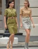 Josephine Skriver and Adriana Lima at Maybelline Shoot in NYC