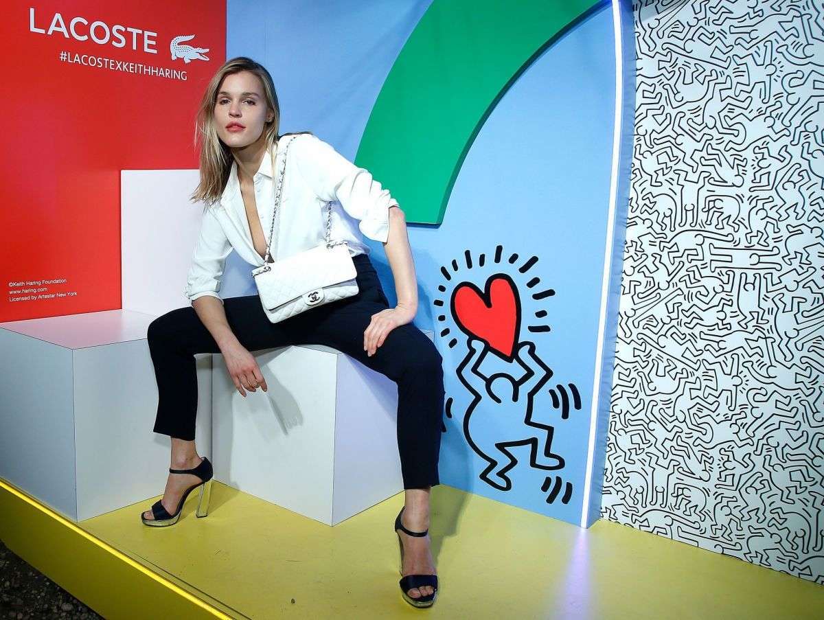 Joy Corrigan at Lacoste x Keith Haring Collaboration Launch in New York