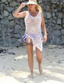 Katie Price Jordan in See-through Dress at Celes Beachfront Resort Koh Samui in Thailand