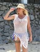 Katie Price Jordan in See-through Dress at Celes Beachfront Resort Koh Samui in Thailand