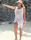Katie Price Jordan in See-through Dress at Celes Beachfront Resort Koh Samui in Thailand