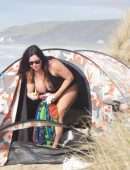 Lisa Appleton Wardrobe Malfunction at the Beach