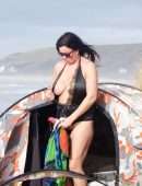Lisa Appleton Wardrobe Malfunction at the Beach