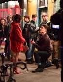 Lucy Hale on the Set of 'Katy Keene' in NYC