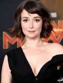 Milana Vayntrub at the Premiere of Captain Marvel in Hollywood