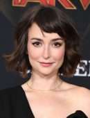 Milana Vayntrub at the Premiere of Captain Marvel in Hollywood