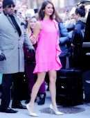 Nina Dobrev - Arriving at Build Studio in New York