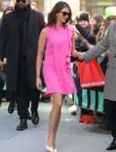Nina Dobrev - Arriving at Build Studio in New York