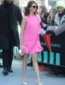 Nina Dobrev - Arriving at Build Studio in New York