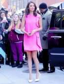 Nina Dobrev - Arriving at Build Studio in New York